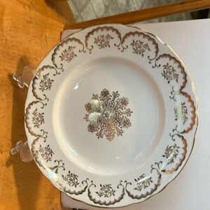 Beautiful Imperial fine English china 8” circle plate  with 22k gold design n